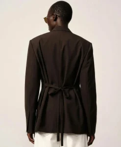 Dames blazer bruin