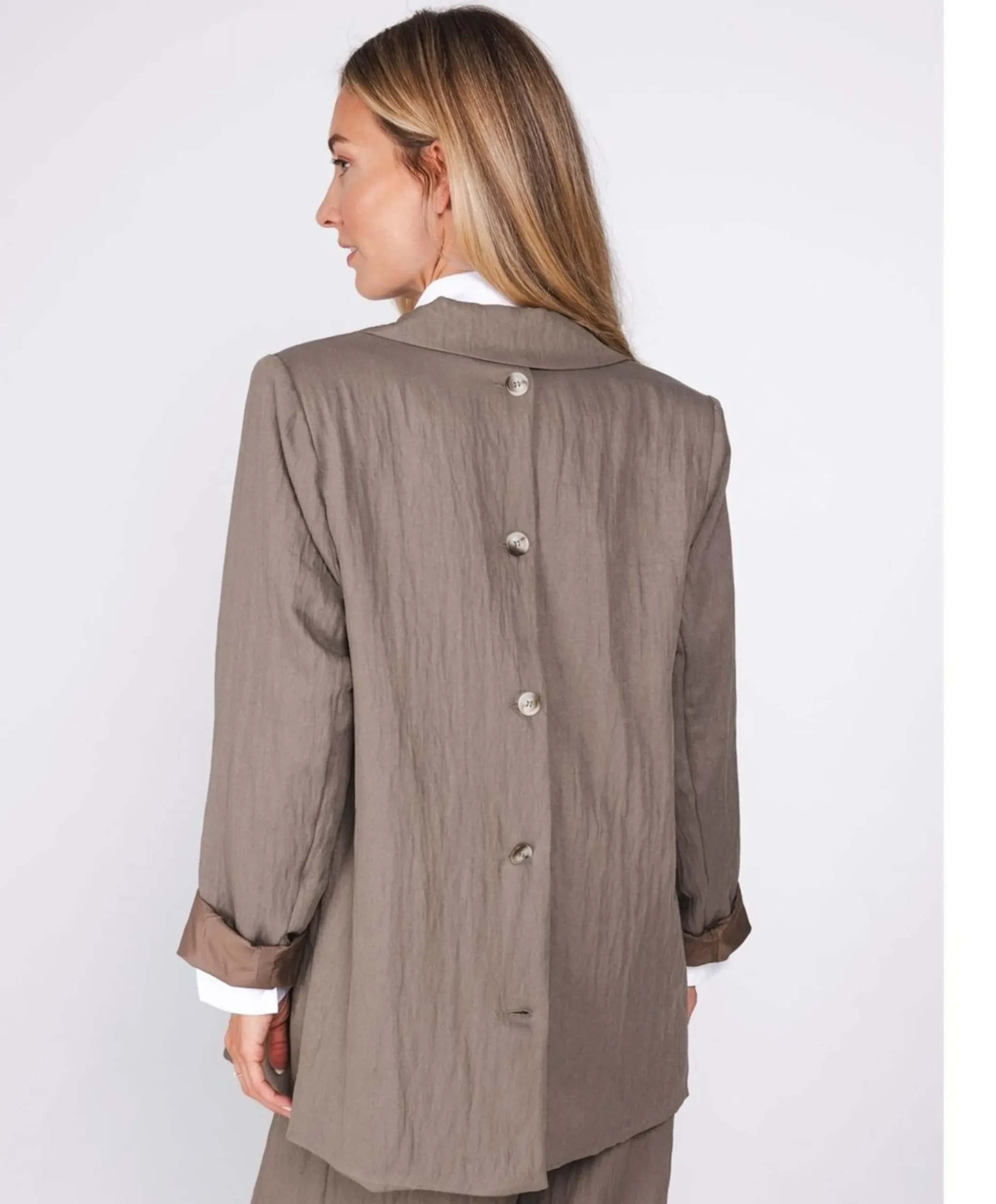 Dames blazer bruin
