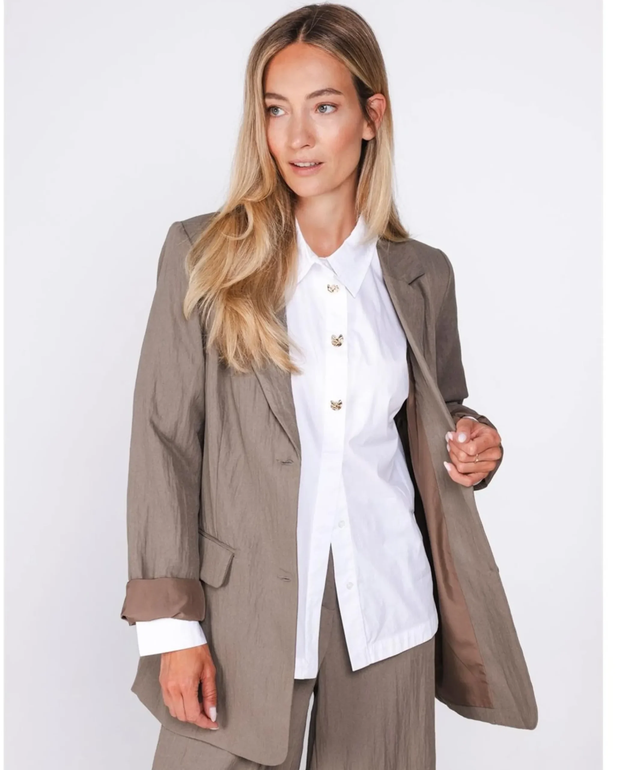 Dames blazer bruin