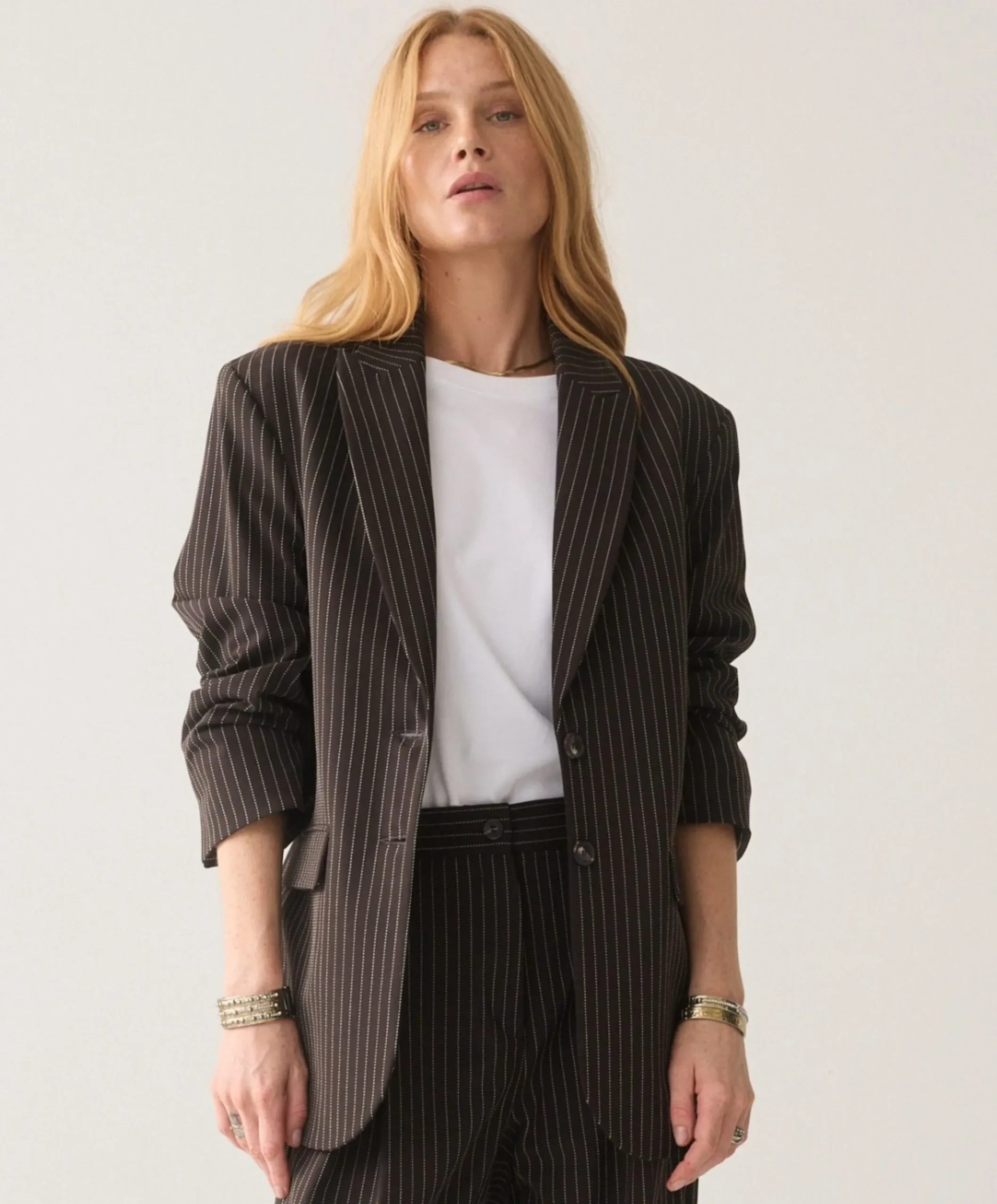 Dames blazer bruin