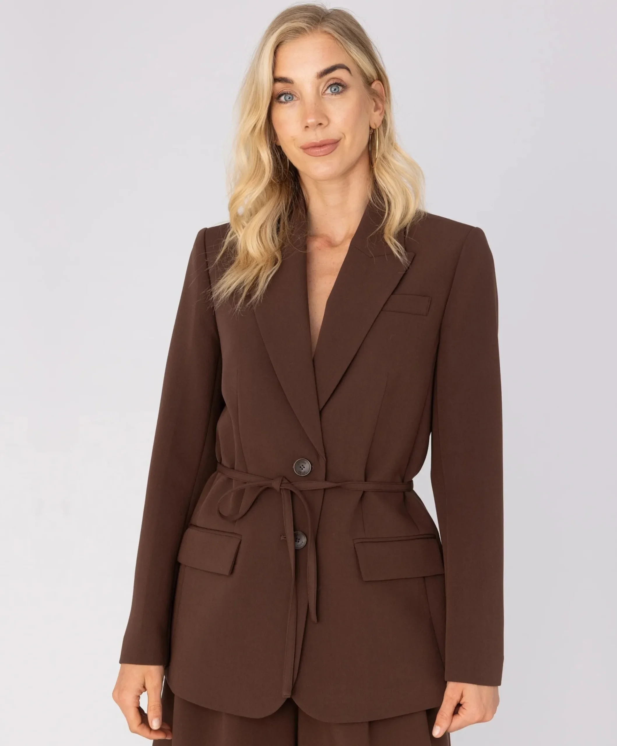 Dames blazer bruin