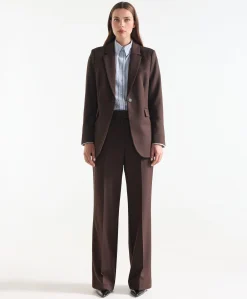 Dames blazer bruin