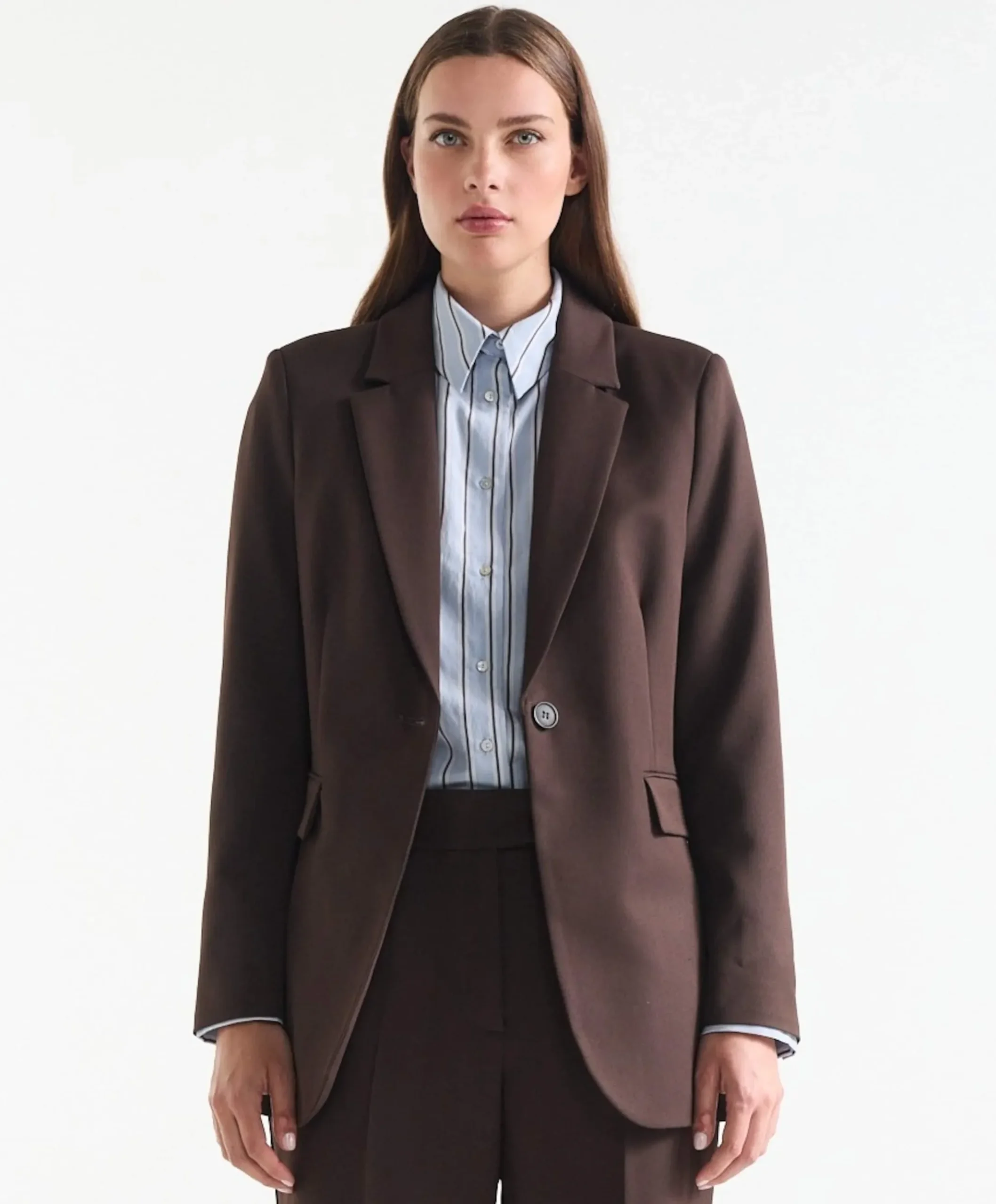 Dames blazer bruin
