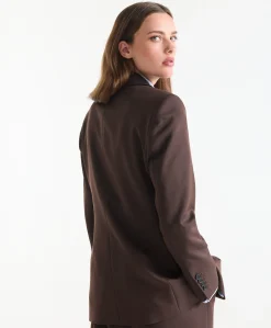 Dames blazer bruin