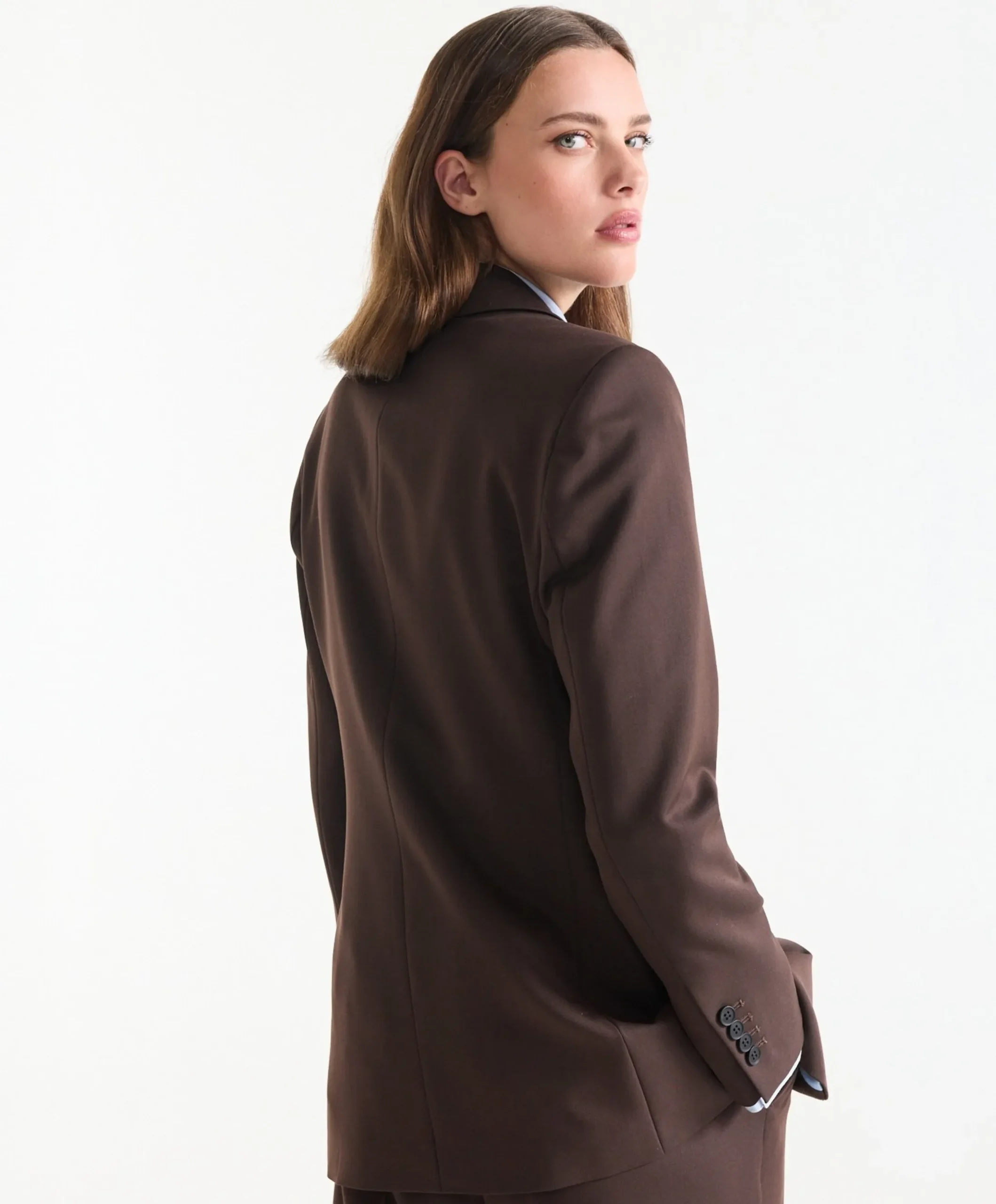 Dames blazer bruin
