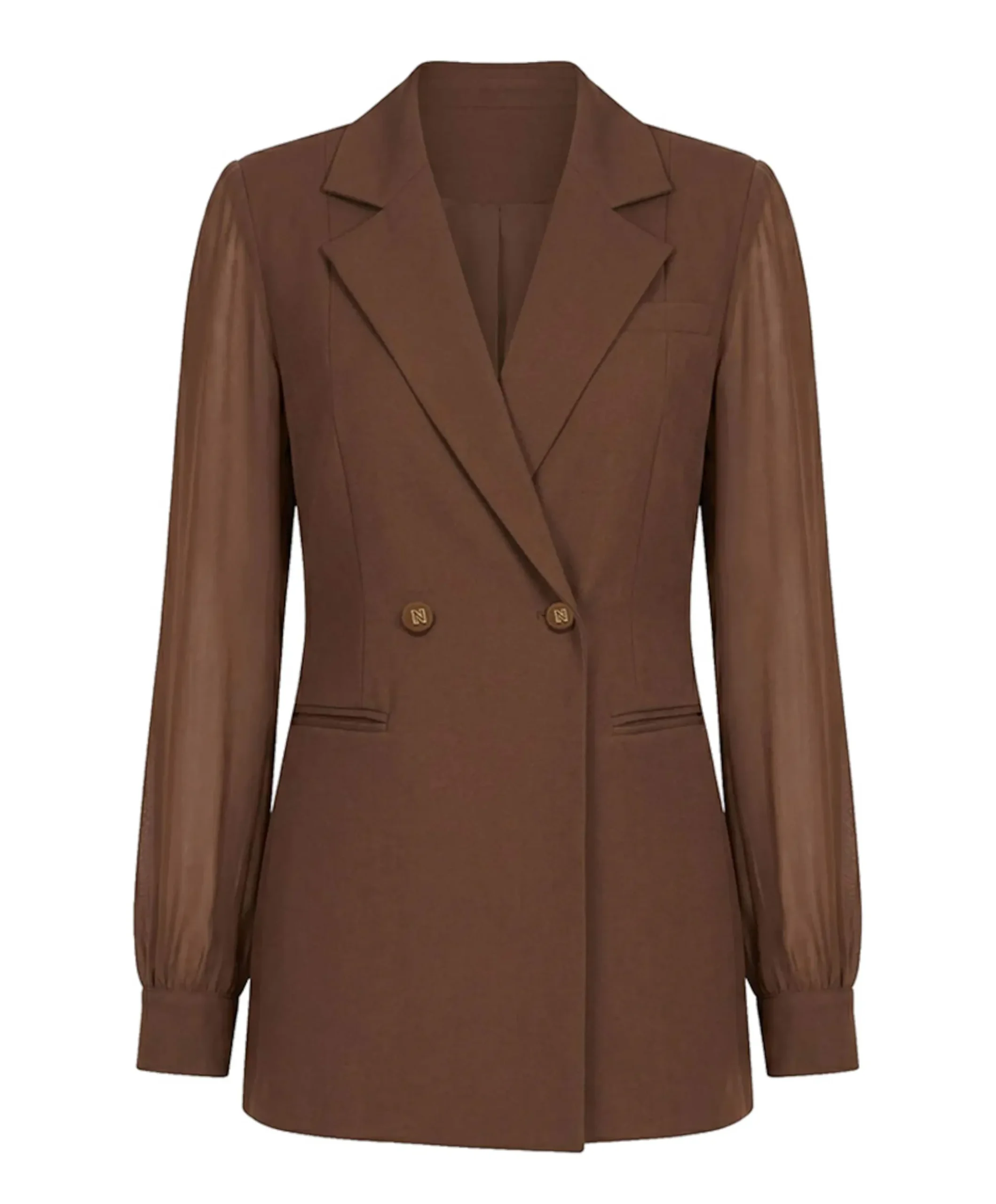 Dames blazer bruin
