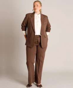 Dames blazer bruin