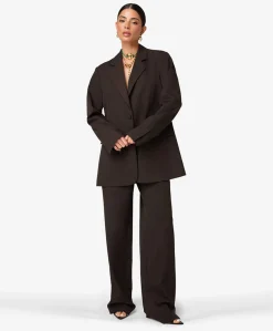 Dames blazer bruin