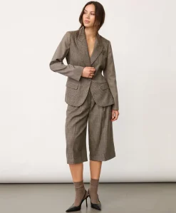 Dames blazer bruin