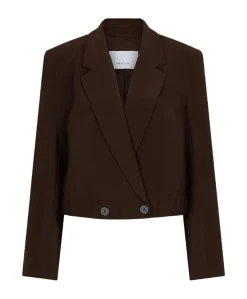 Dames blazer bruin
