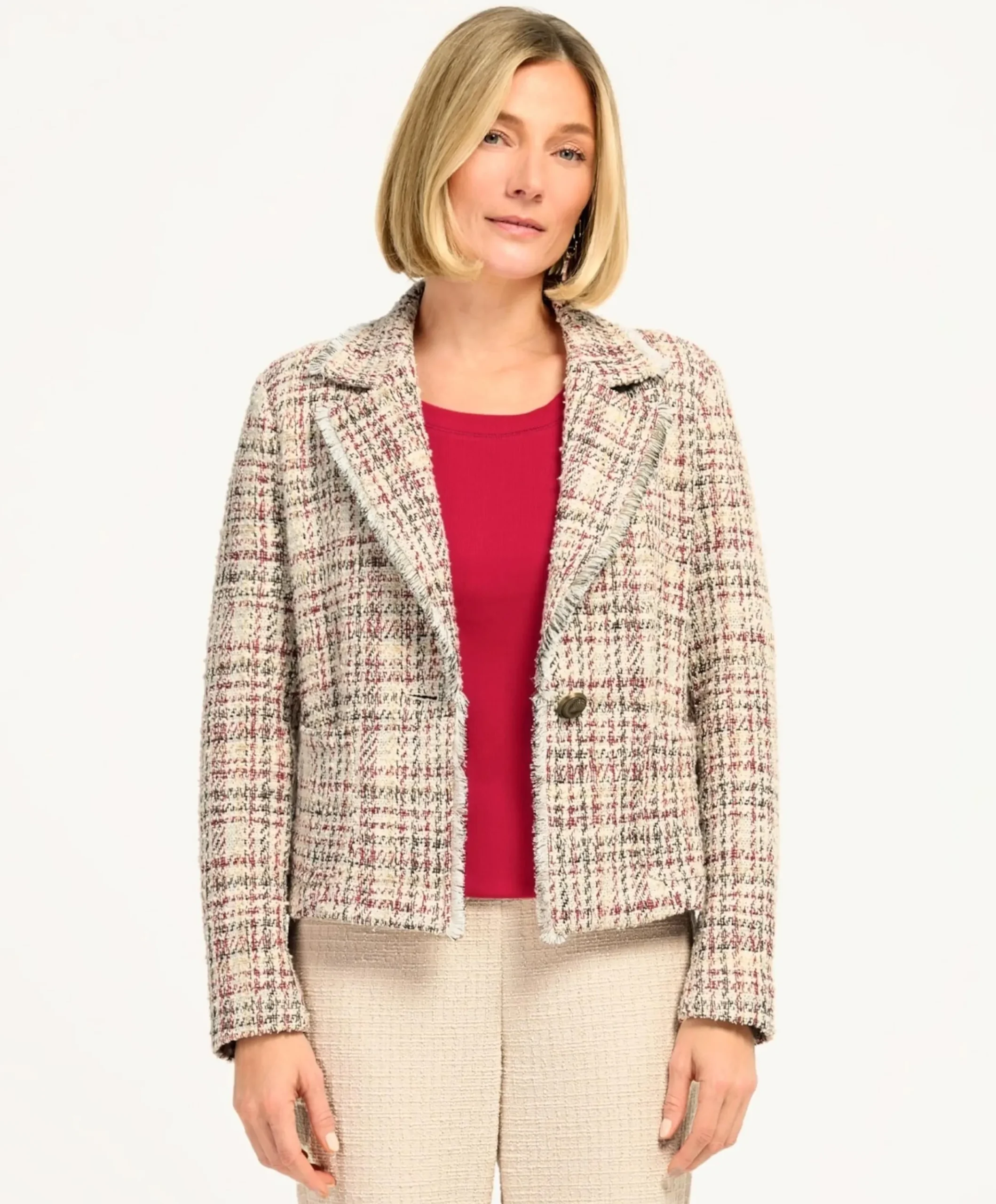 Dames blazer ecru