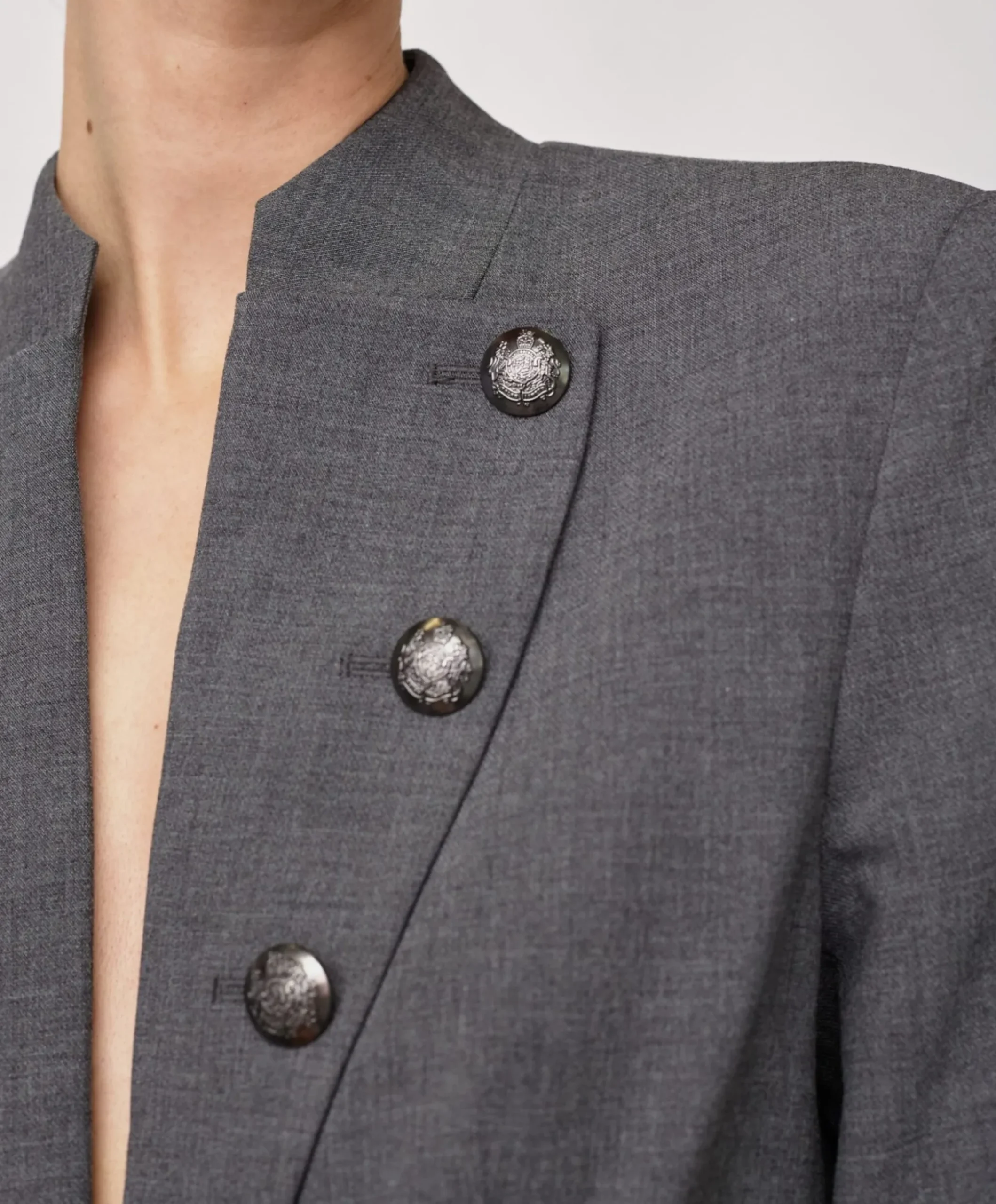 Dames blazer grijs