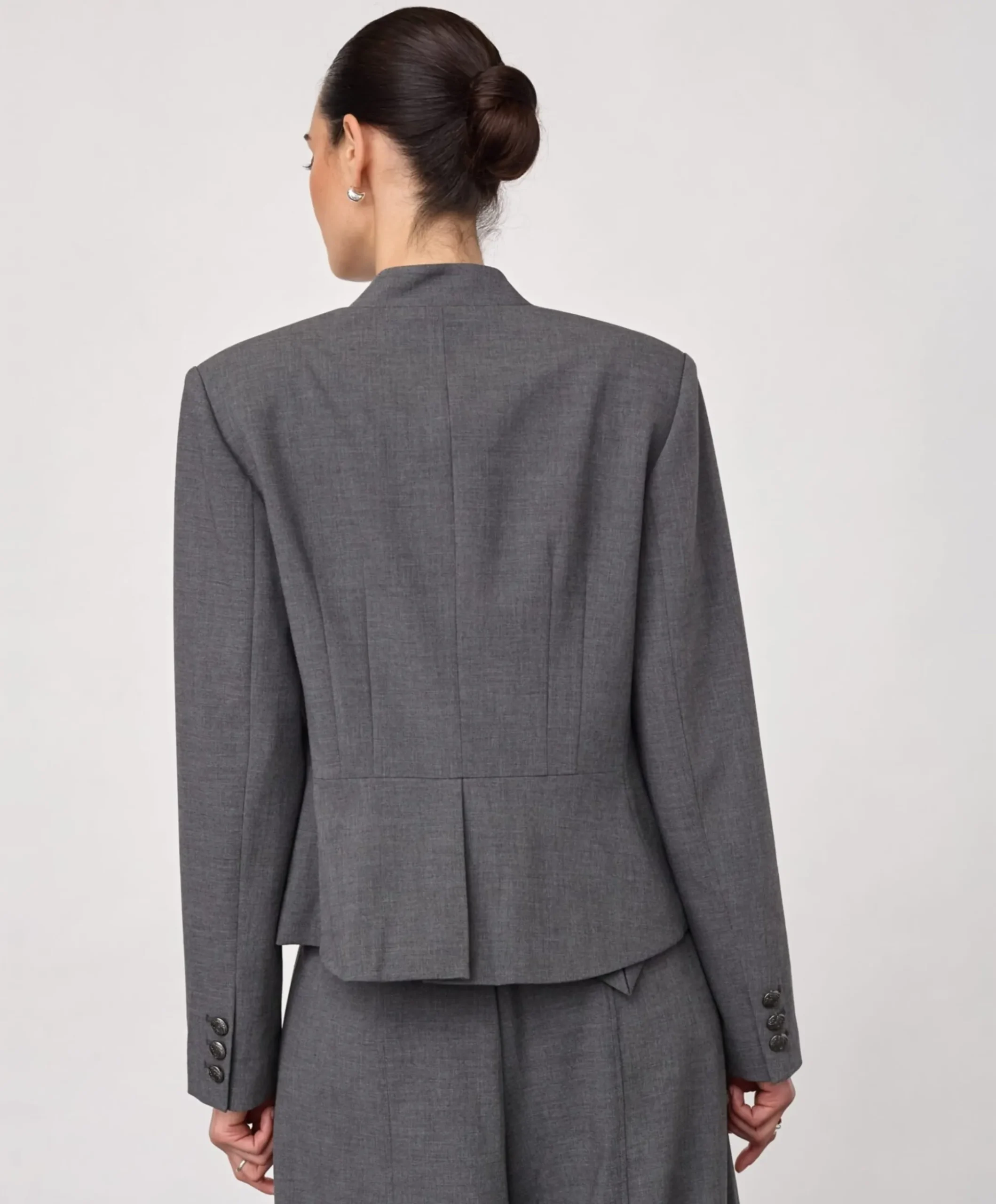 Dames blazer grijs