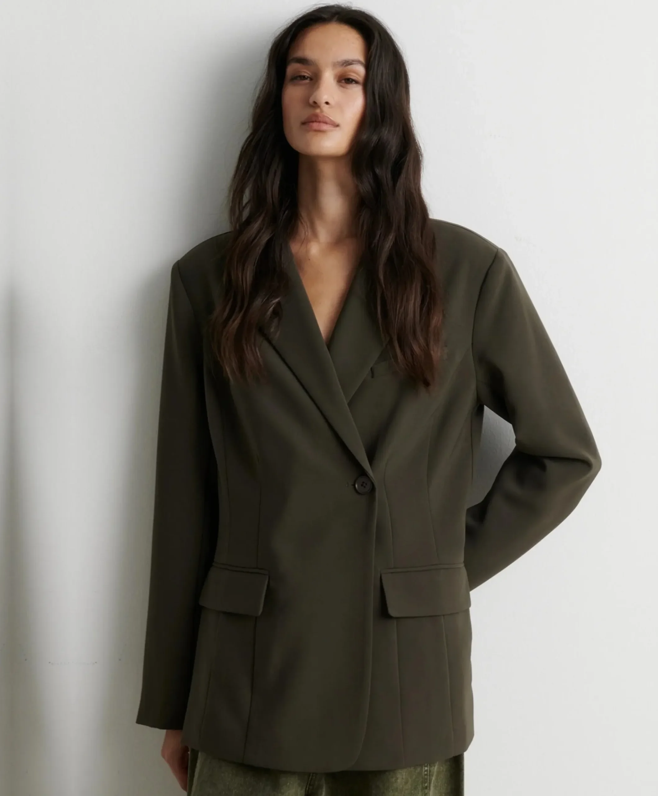 Dames blazer groen
