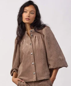 Dames blouse beige
