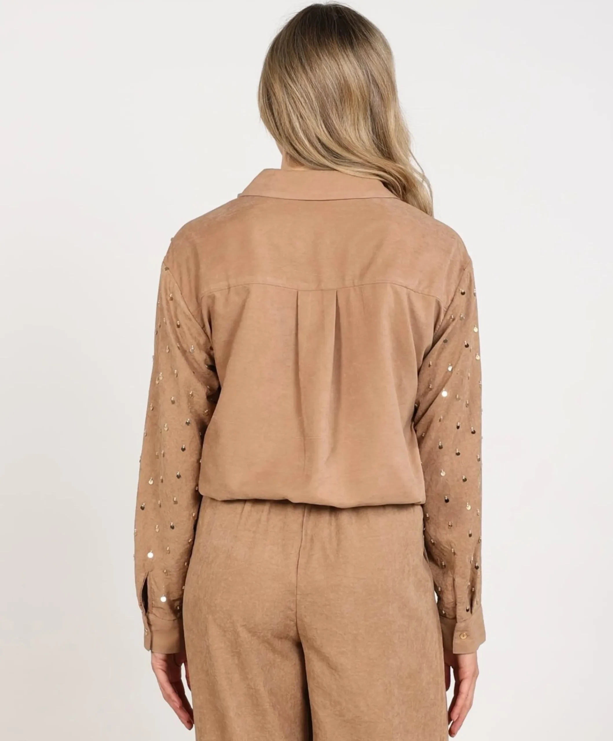 Dames blouse beige