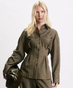 Dames blouse beige
