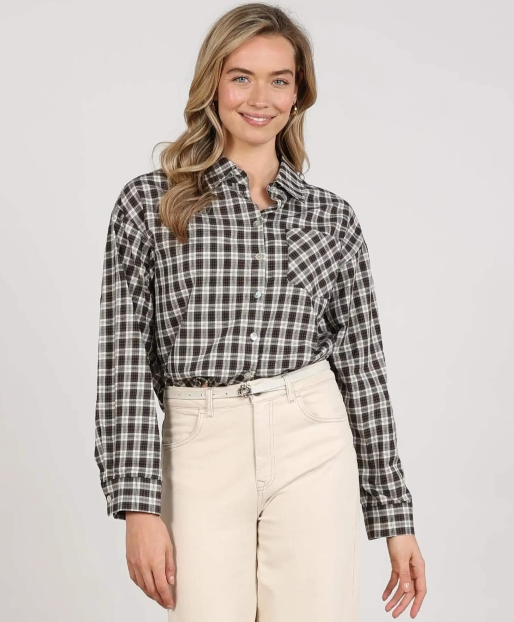 Dames blouse beige