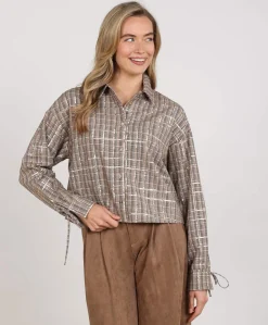 Dames blouse beige