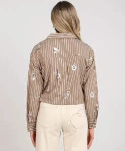 Dames blouse beige