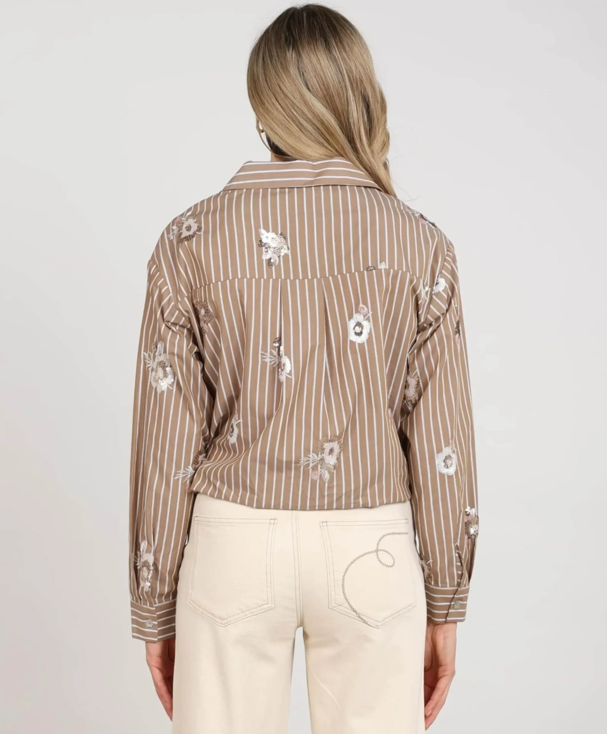 Dames blouse beige