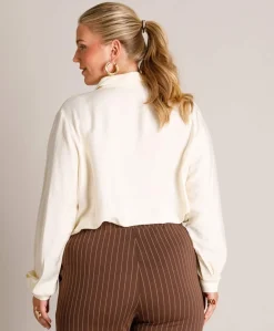 Dames blouse beige