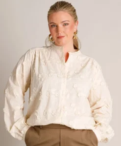 Dames blouse beige