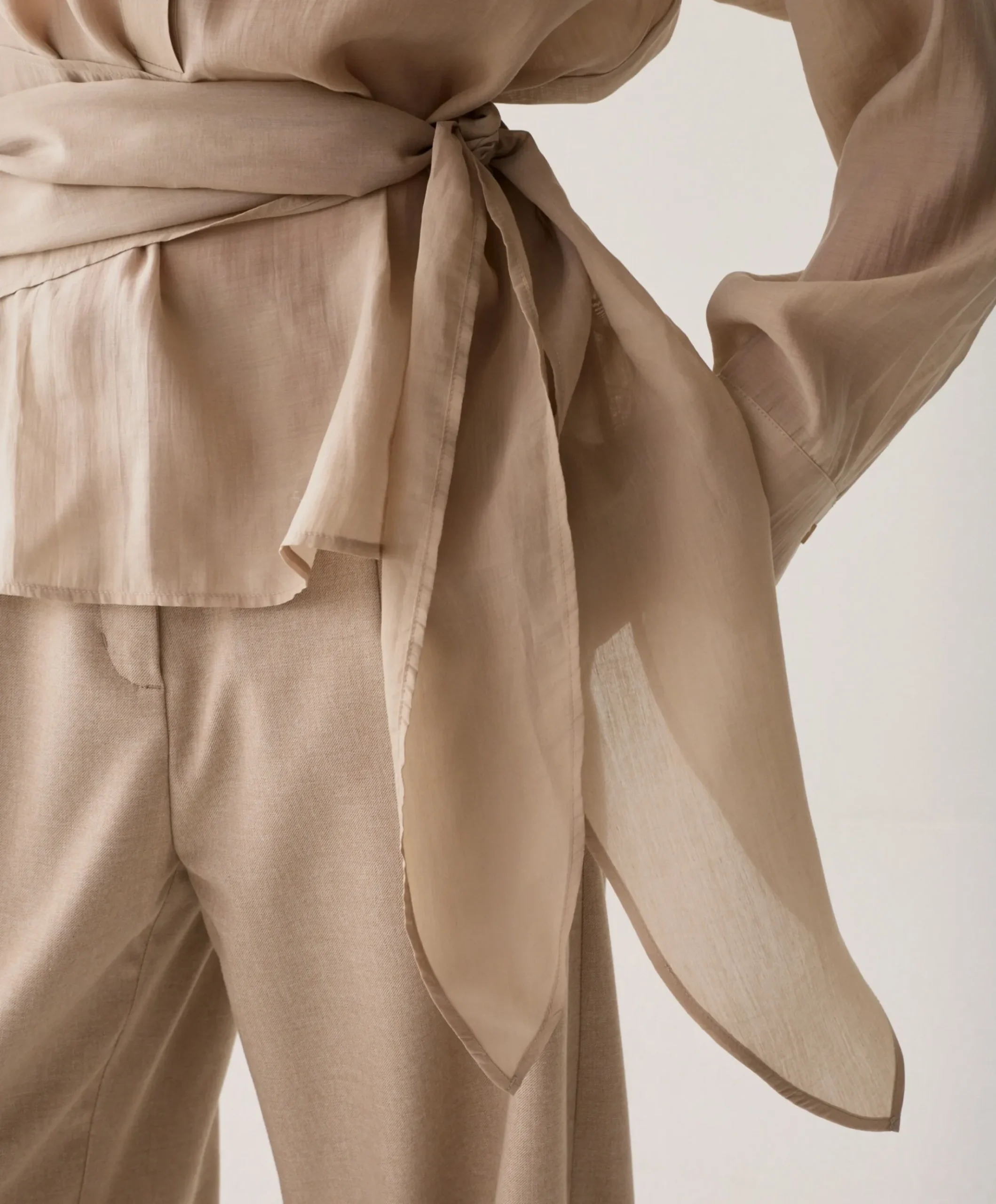Dames blouse beige