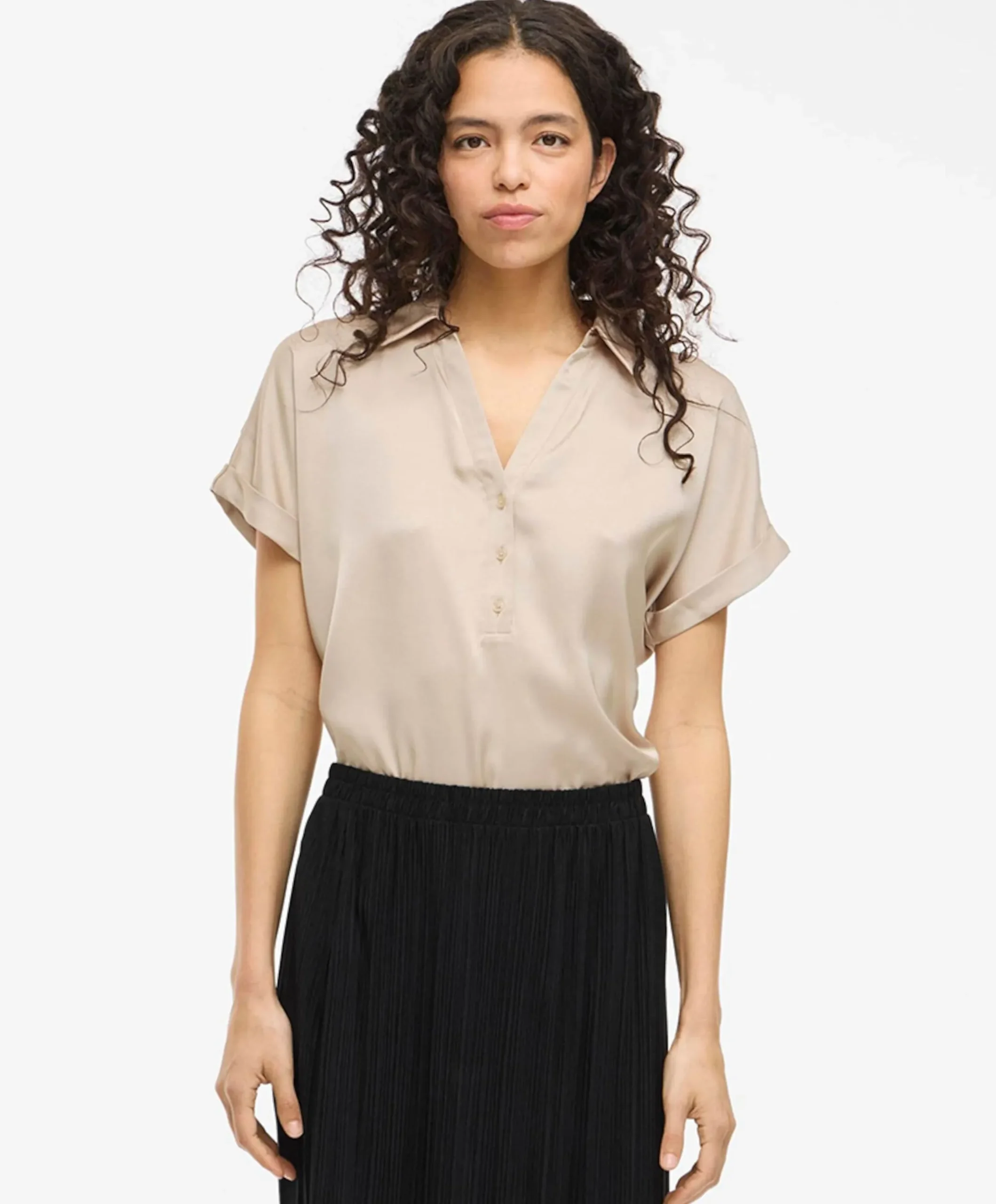 Dames blouse beige