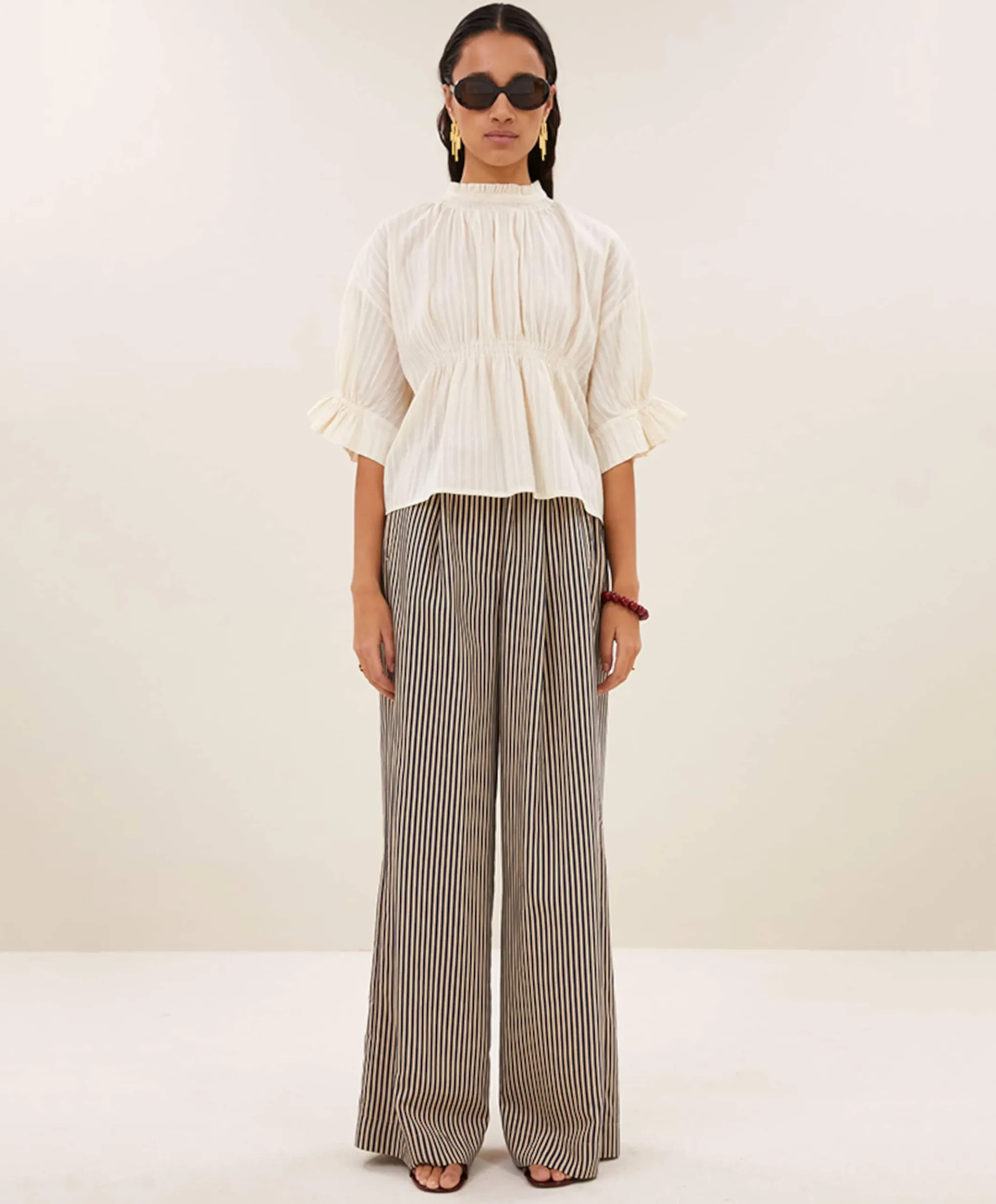Dames blouse beige