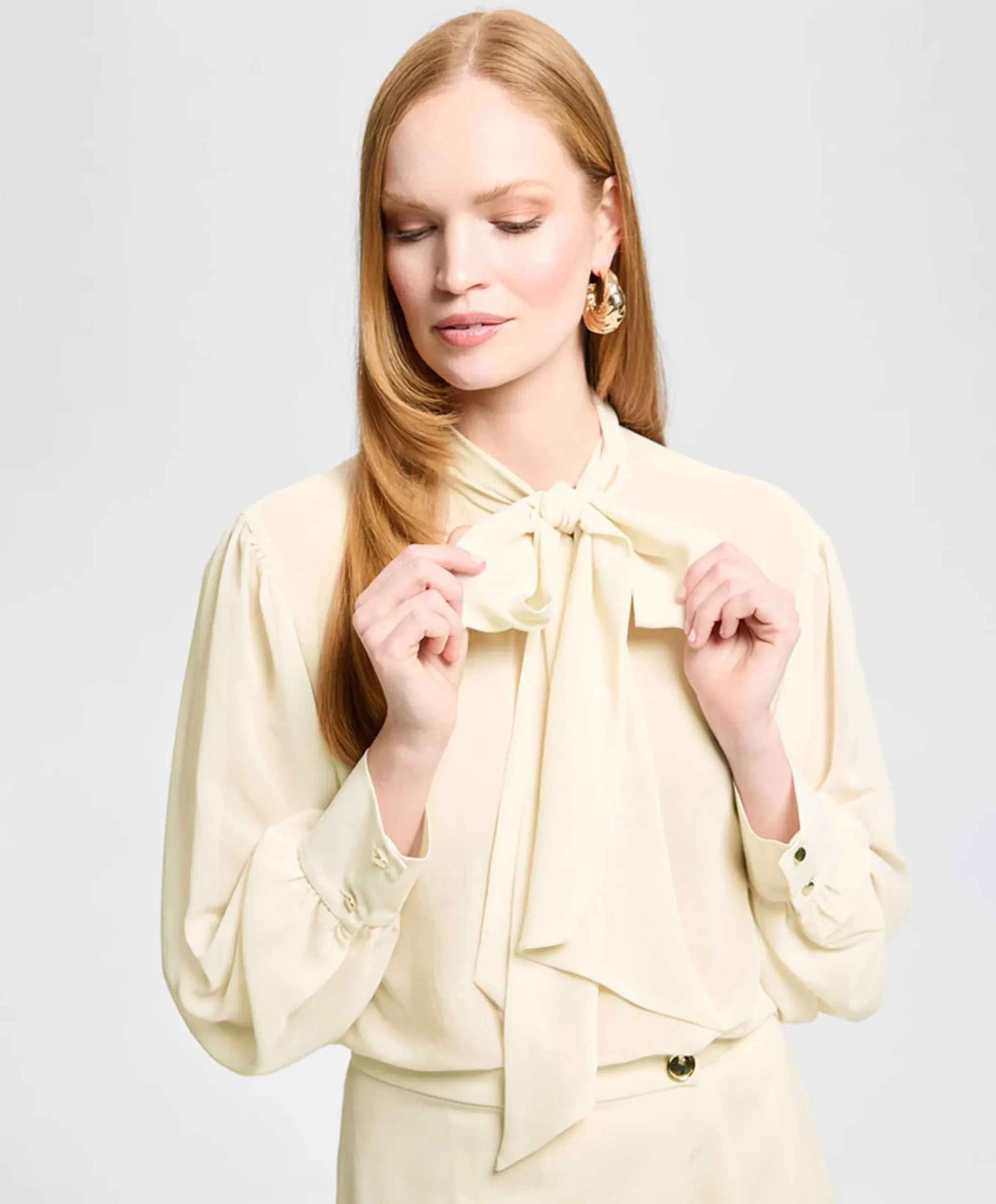 Dames blouse beige