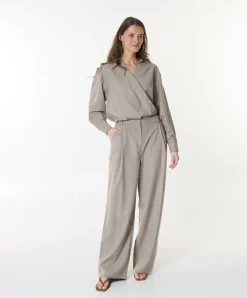 Dames blouse beige