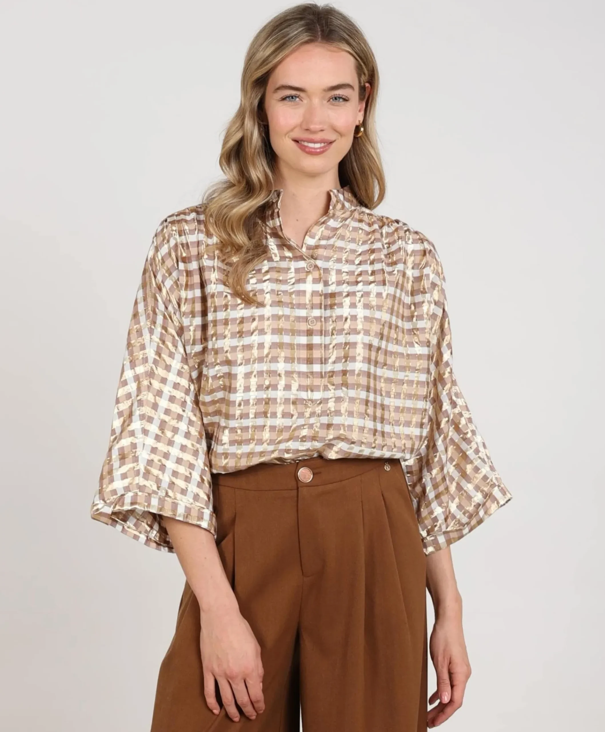 Dames blouse beige
