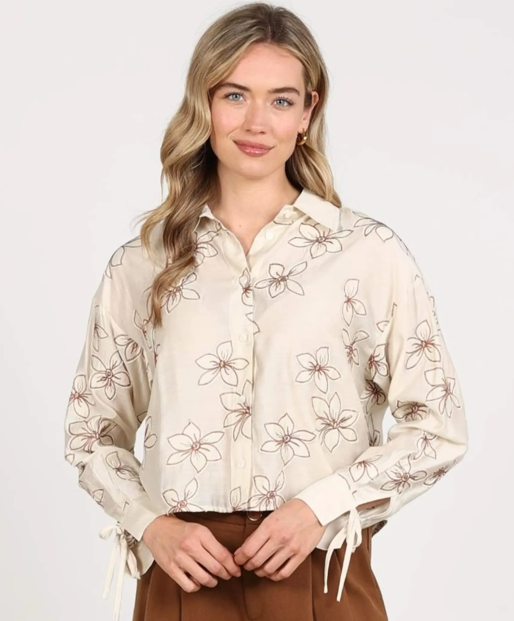 Dames blouse beige