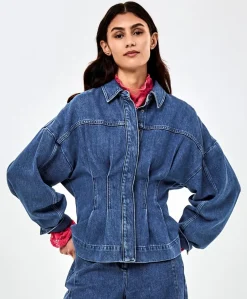 Dames blouse blauw