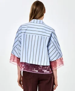 Dames blouse blauw