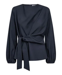 Dames blouse blauw