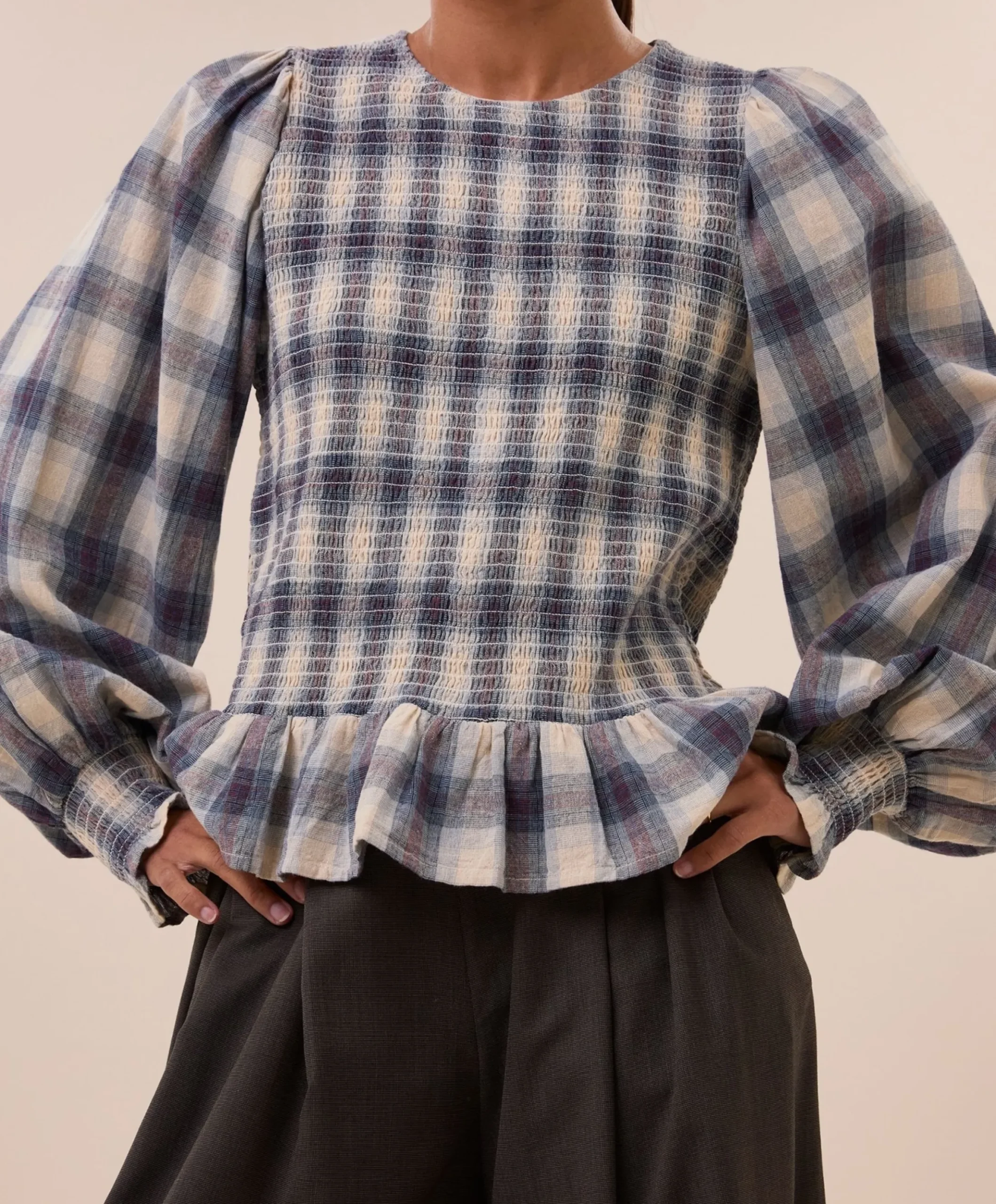 Dames blouse blauw