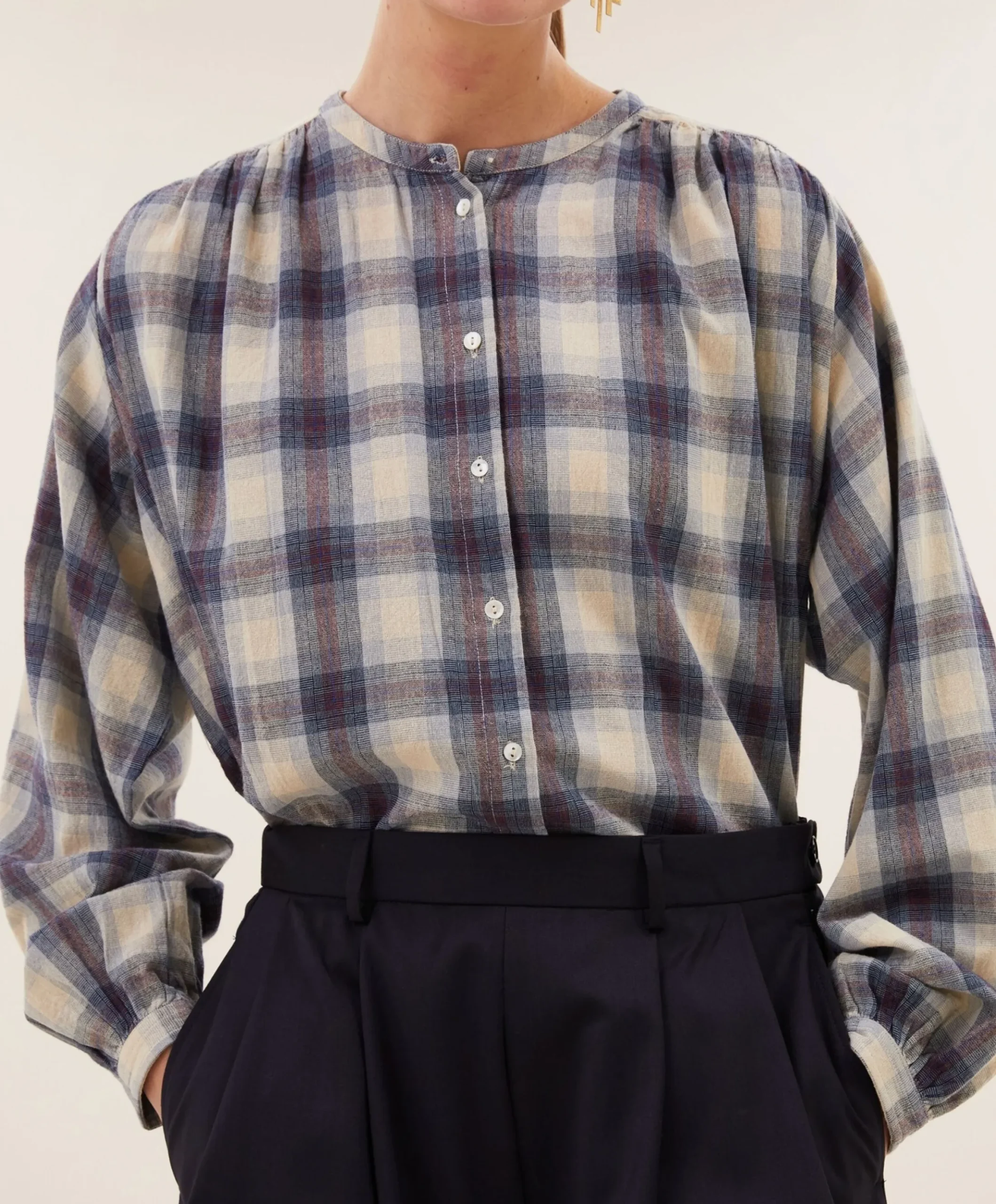 Dames blouse blauw