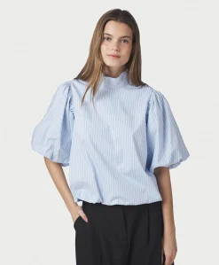 Dames blouse blauw