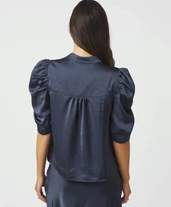 Dames blouse blauw