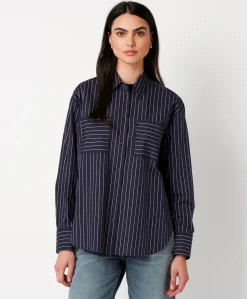 Dames blouse blauw
