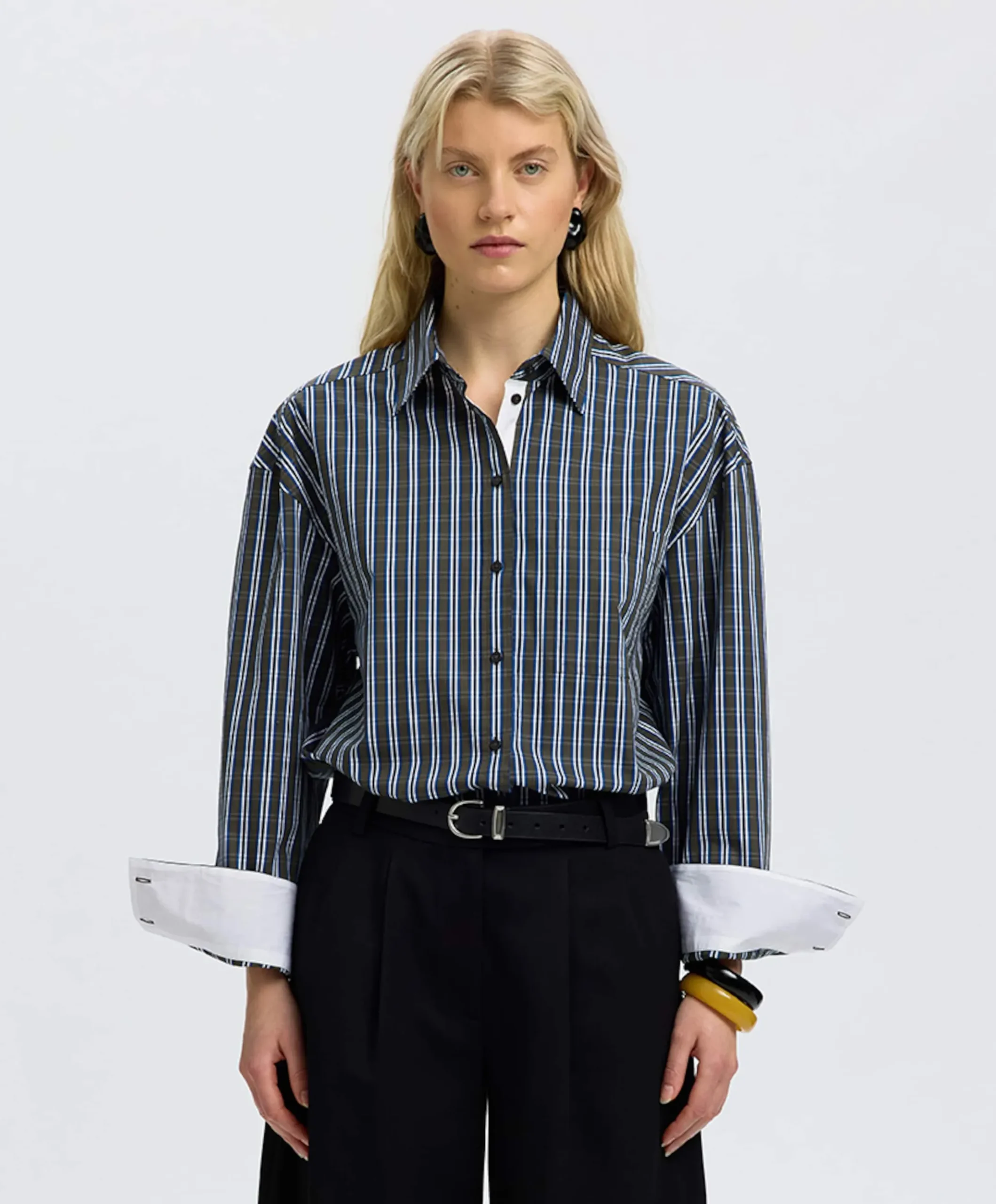 Dames blouse blauw