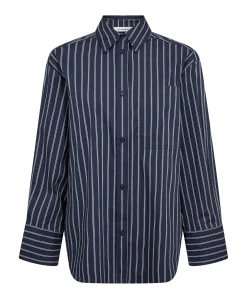 Dames blouse blauw