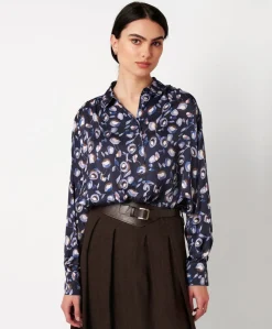 Dames blouse blauw