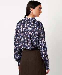 Dames blouse blauw
