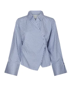 Dames blouse blauw