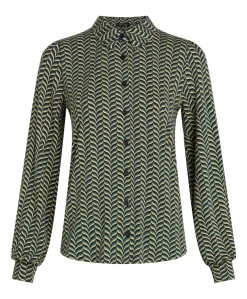 Dames blouse blauw