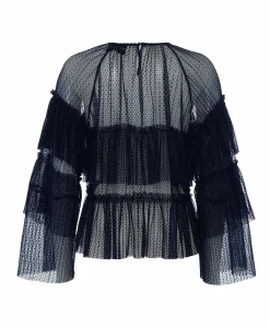 Dames blouse blauw