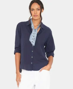Dames blouse blauw